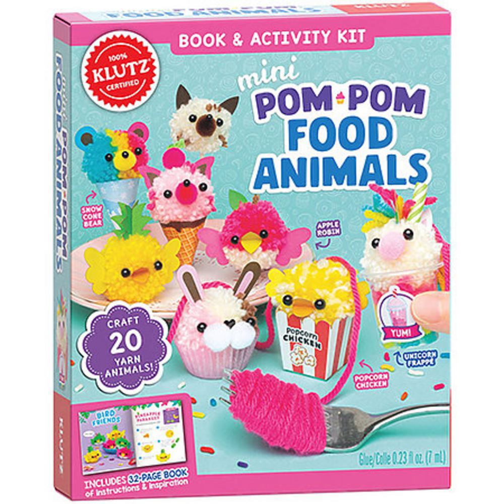 Klutz, Craft Supplies, Art & School, Art Kit, Pom Pom Food Animals, 774564